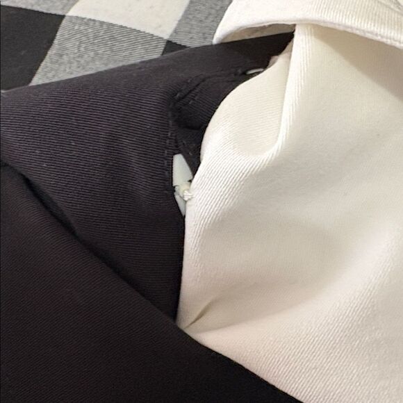 Escada Black Full Zip Lined Jacket White Removable Collar Sz 44/US Lg 12 Stretch - Picture 14 of 16